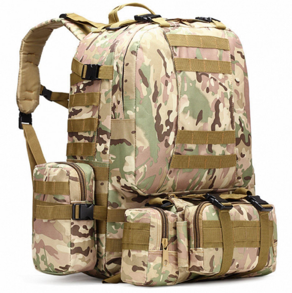 Військово-тактичний рюкзак Molle Assault 55 L+ 3 органайзери 6026 фото