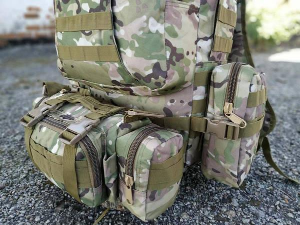 Військово-тактичний рюкзак Molle Assault 55 L+ 3 органайзери 6026 фото