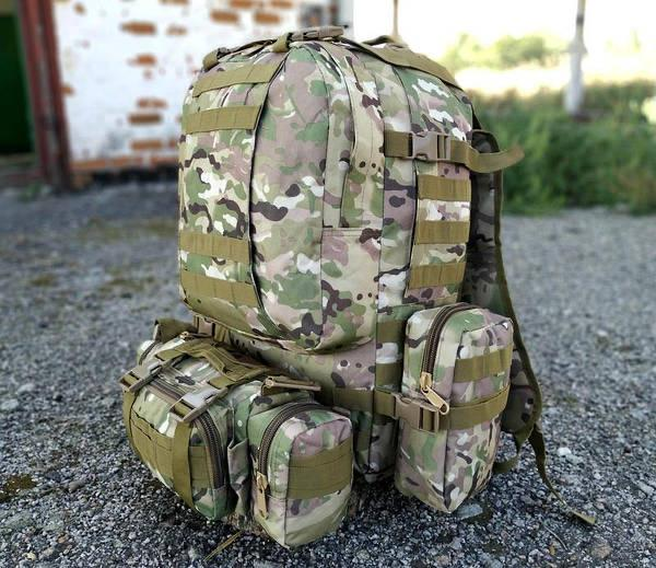 Військово-тактичний рюкзак Molle Assault 55 L+ 3 органайзери 6026 фото